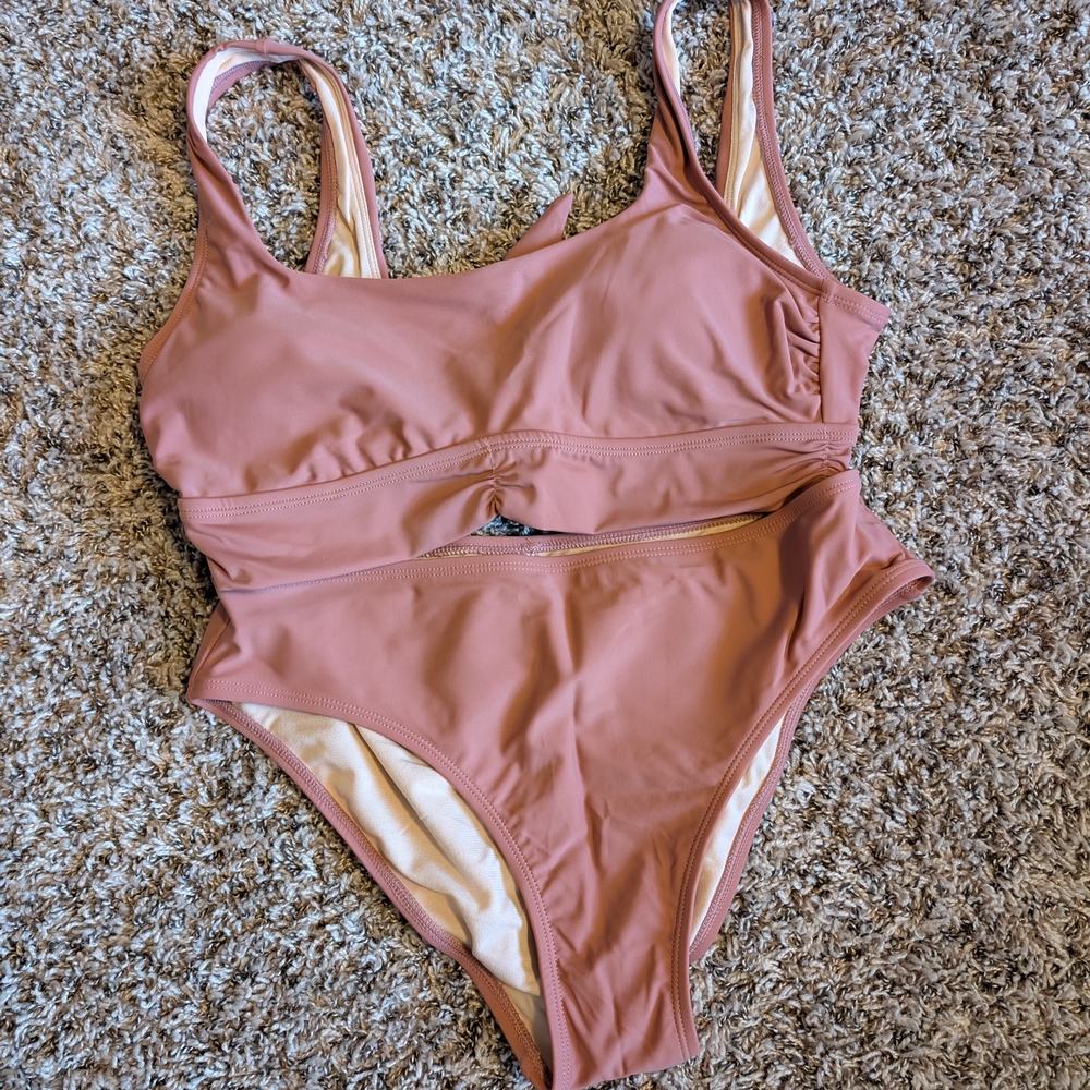 Boho Rhapsody Shirred Back Tie Bralette & Hipster Bikini Set